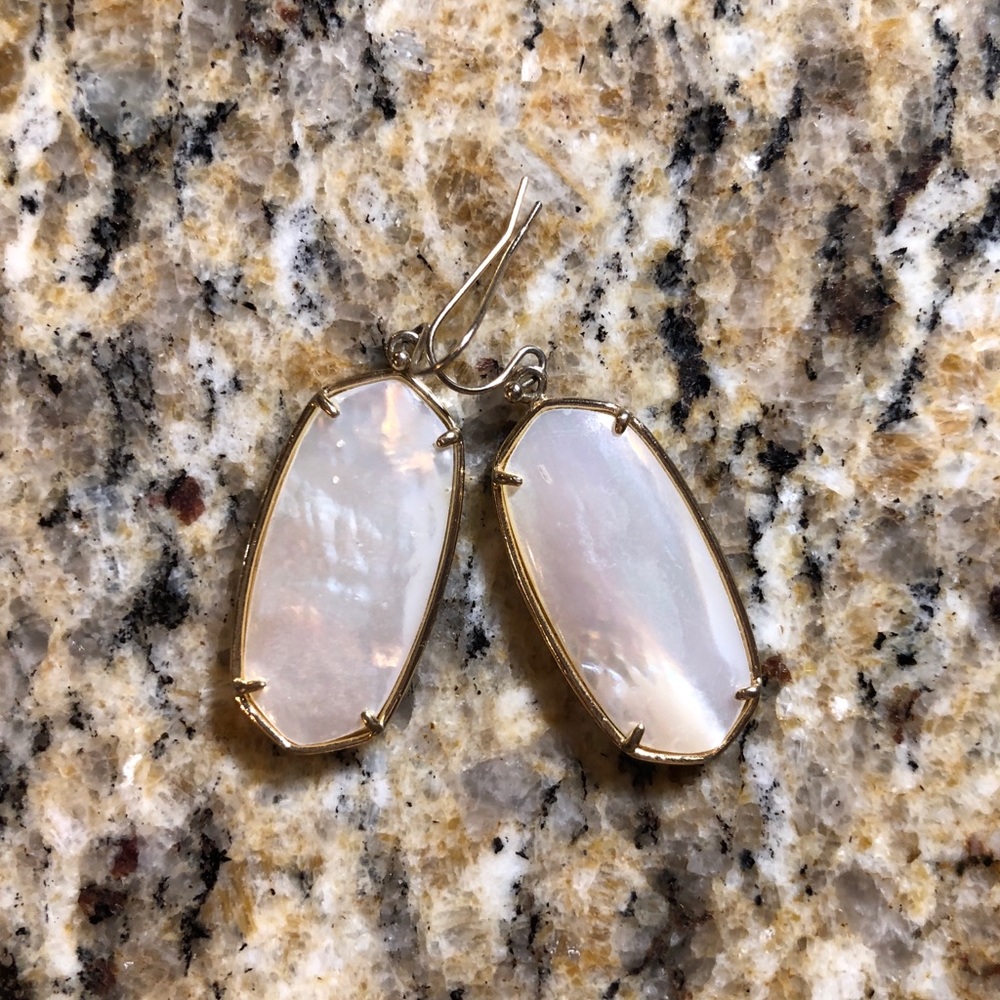 White iridescent Earrings!